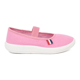 Shelvt Zapatos de color rosa claro con cinturón flexible rosado