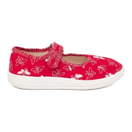 Shelvt Zapatillas para niños con velcro rojo