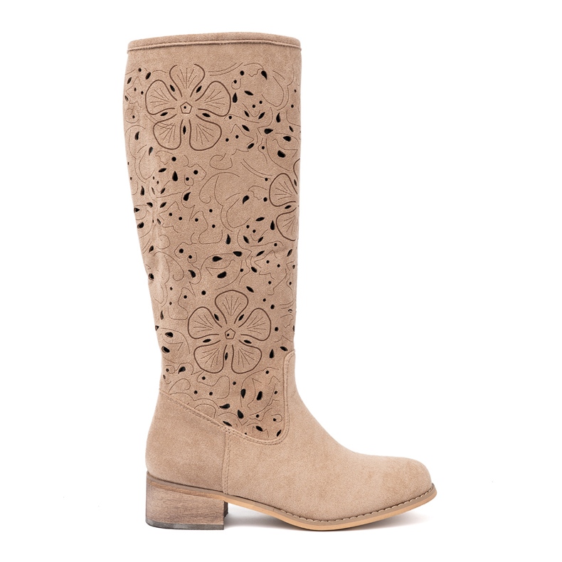 Seastar Botas beige de gamuza frente a la rodilla