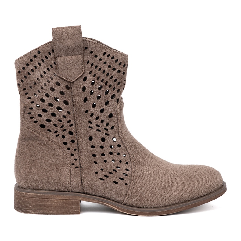 Seastar Botas abiertas de color beige oscuro en estilo vaquero Seastar Botas abiertas de color beige oscuro en estilo vaquero