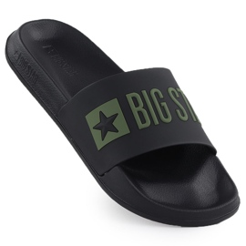 Black Big Star SS174359 Slippers de playa negra para hombres negro