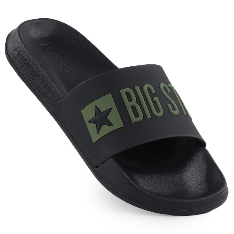 Black Big Star SS174359 Slippers de playa negra para hombres negro