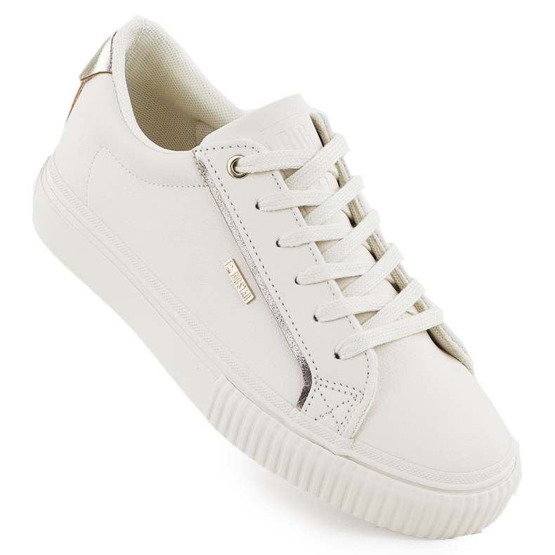 Zapatillas de deporte femeninas con eco -leather beige big star ss274027