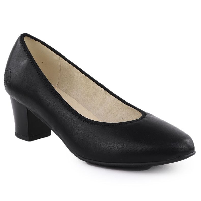 Bombas de cuero para mujeres en un pilar bajo Rieker 44650