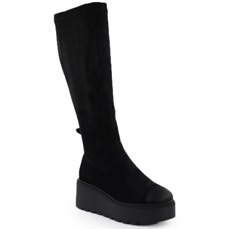 Botas para mujeres en cuñas Black Vinceza 58342