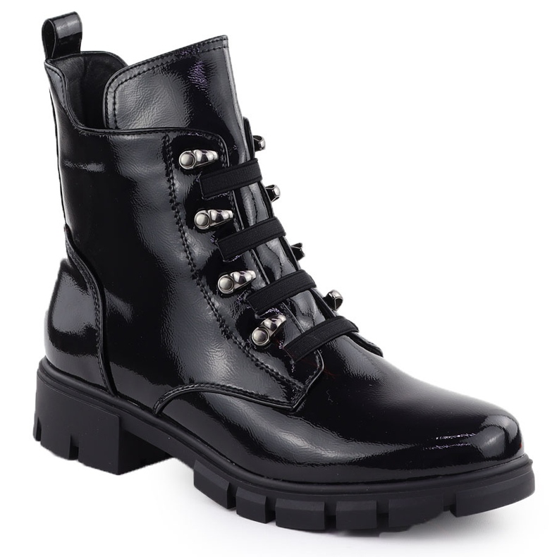 Botas para mujeres aisladas aisladas Black M. Daszyński MR23123 negro