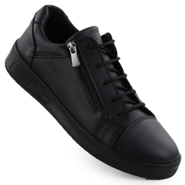 Zapatos de cuero para mujeres Black T.Sokolski J24-20 negro