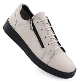 Zapatos de cuero para mujeres beige t.sokolski j24-20