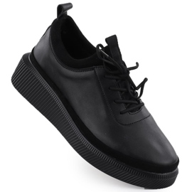 T.Sokolski Zapatos de cuero para mujeres de cuero negro