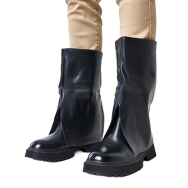 Botas negras con un Rozalia superior elevado negro