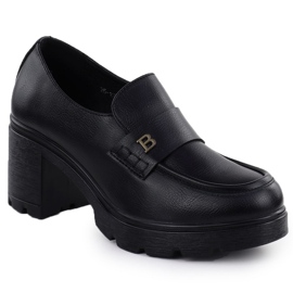 Zapatos de mocasines para mujeres en el Potocki Negro SZ12700 Brick