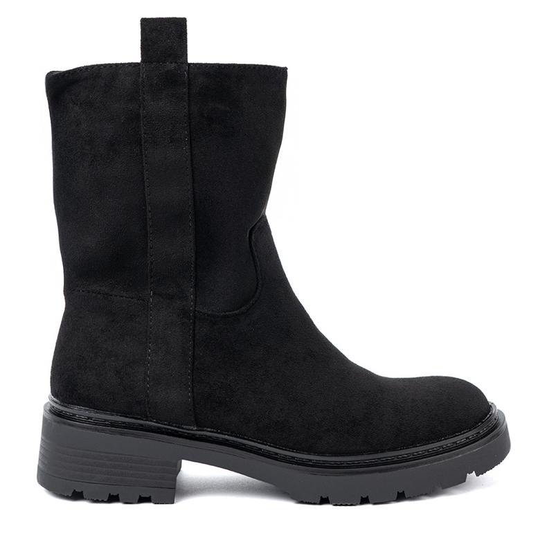 Shelvt Botines elegantes con una suela gruesa y negra negro