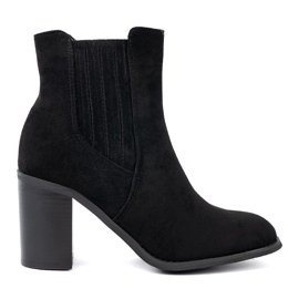 Shelvt Botines negros de ante