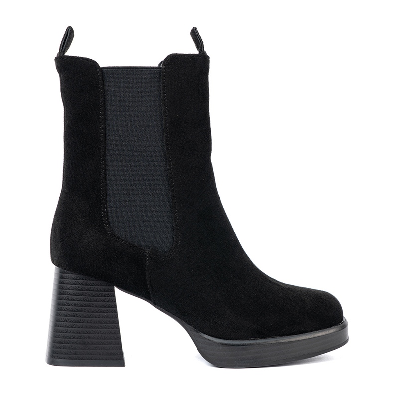 Shelvt Botas elegantes en el poste con inserciones flexibles negro