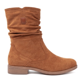 Shelvt Botas de caramelo con una parte superior arrugada