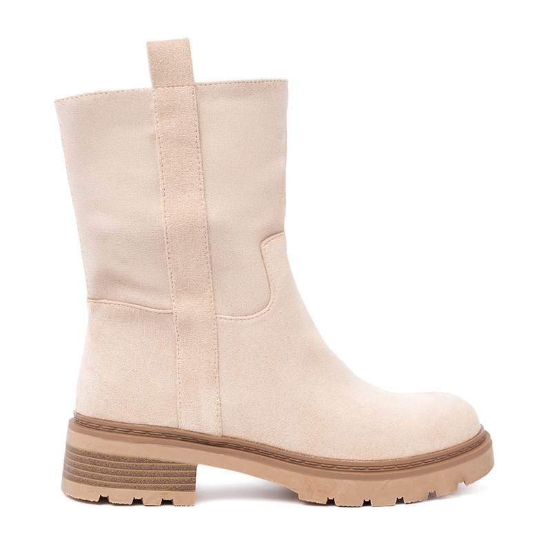 Shelvt Botas beige ligeras modernas con un corte simple