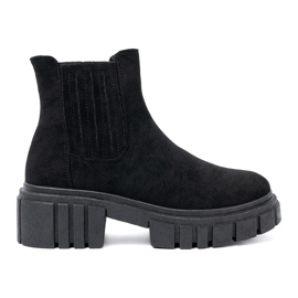 Shelvt Botas negras elegantes en la plataforma negro