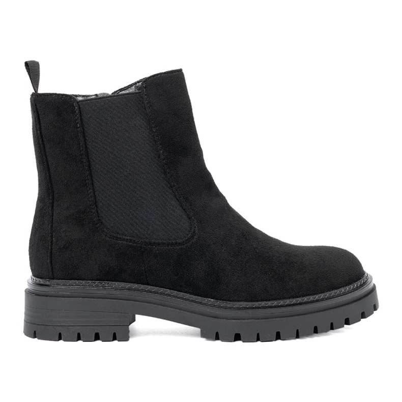 Shelvt Botas negras clásicas en una suela gruesa negro