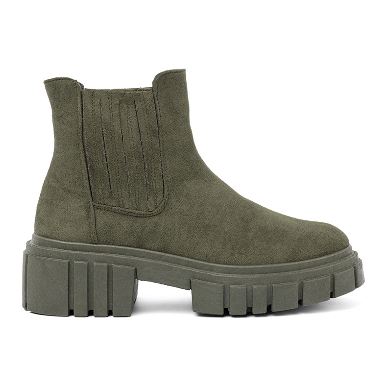 Shelvt Botas verdes con inserciones flexibles Shelvt Botas verdes con inserciones flexibles