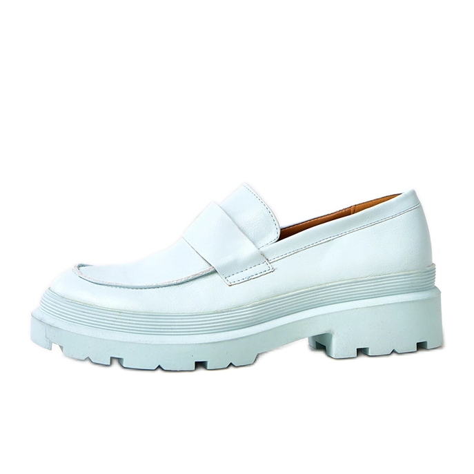 Mocasines azules hechos de seraphina ecológica