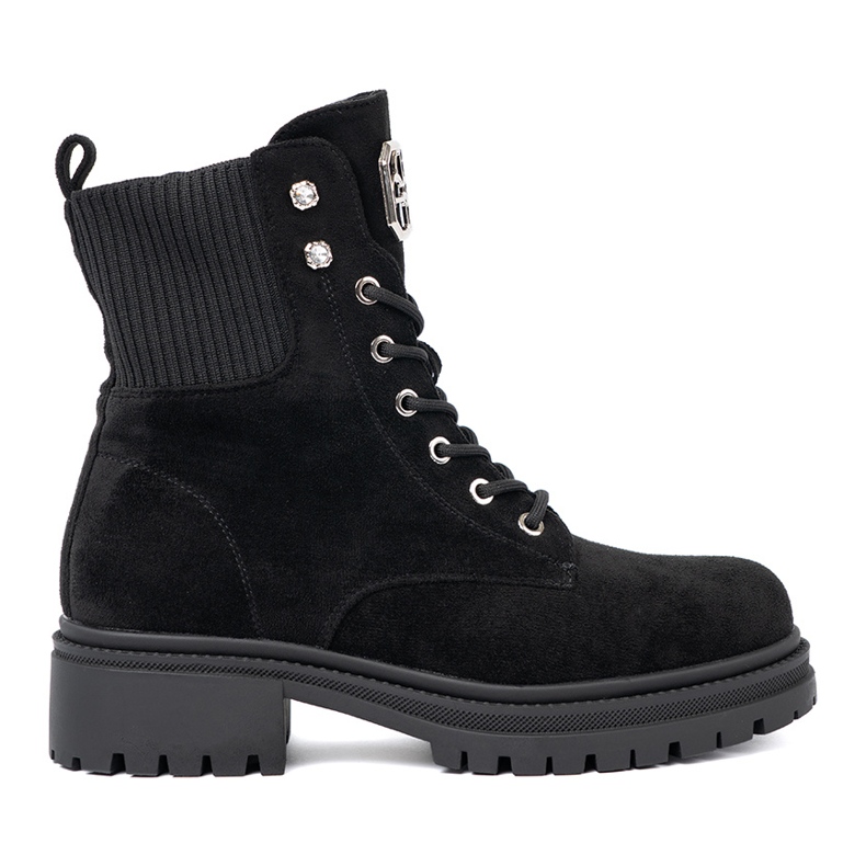 Shelvt Elegantes trabajadores negros con cristales brillantes Shelvt Elegantes trabajadores negros con cristales brillantes