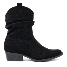 Shelvt Botas de mujer negra con un corte clásico negro Shelvt Botas de mujer negra con un corte clásico negro