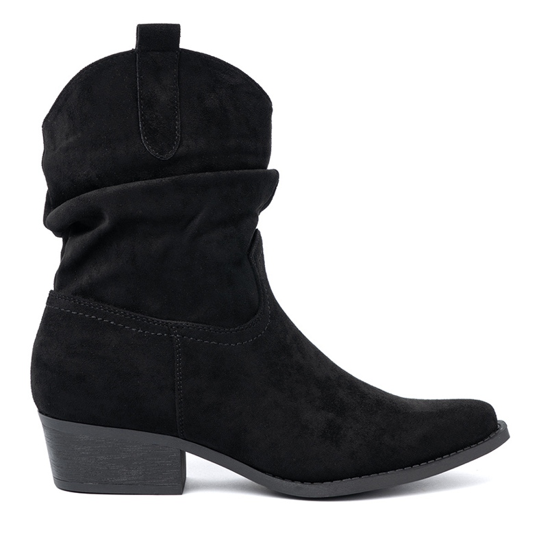 Shelvt Botas de mujer negra con un corte clásico negro