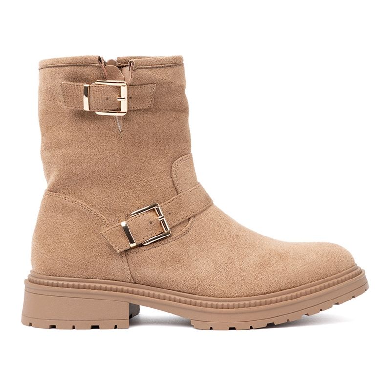 Shelvt Botas de caramelo con abrazaderas de oro decorativas