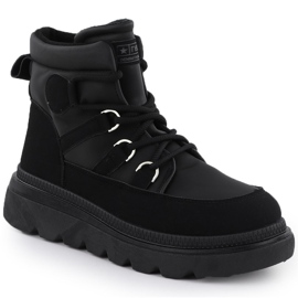 Botas para mujeres en la plataforma Black News 9247 negro