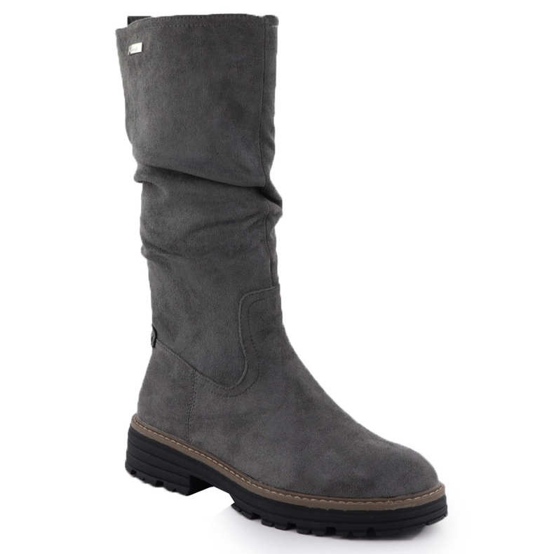 Botas aisladas para mujeres, gris arrugado M. Daszyński SA259-3