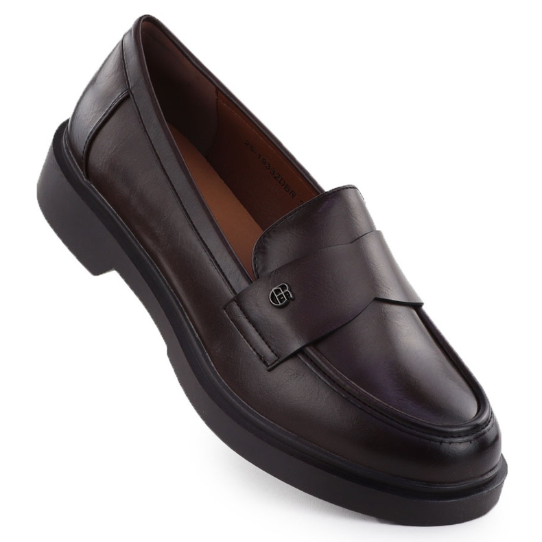 Zapatos mocasines para mujeres Señores marrones potocki je19332 marrón