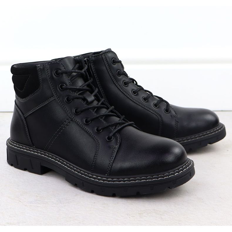 Botas para hombres Botas aisladas para Sliders Black Vanhorn AN71307 negro