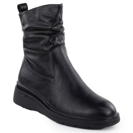 Botas para mujeres en cuñas negras Vinceza 26-58557 negro