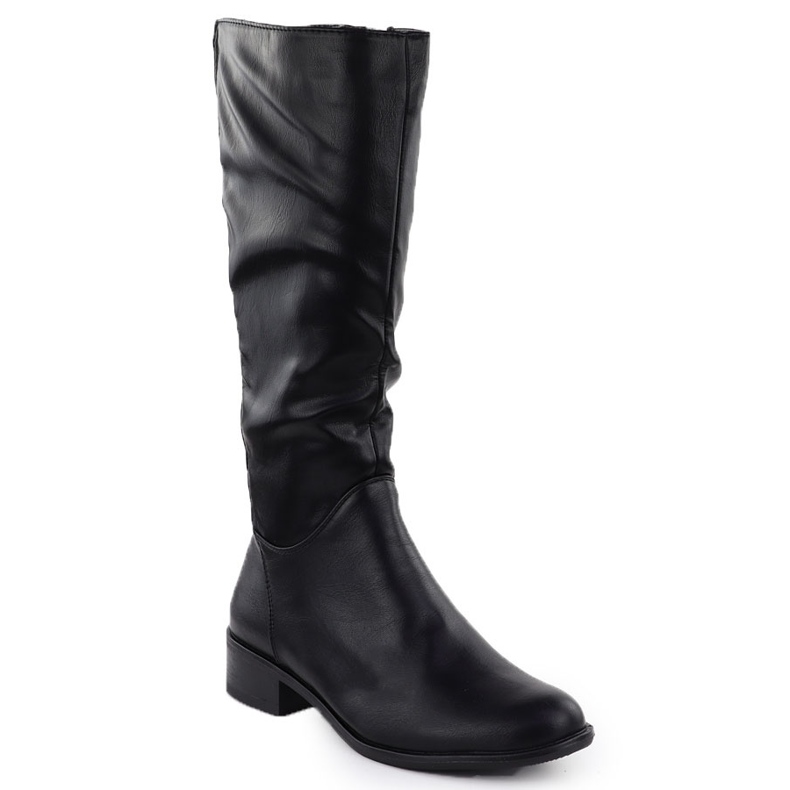 Botas de cuero para mujeres Jezzi Black ASA198-19