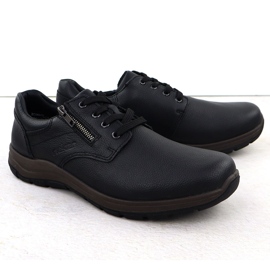 Zapatos de cuero para hombres en el Rieker negro 03604-00