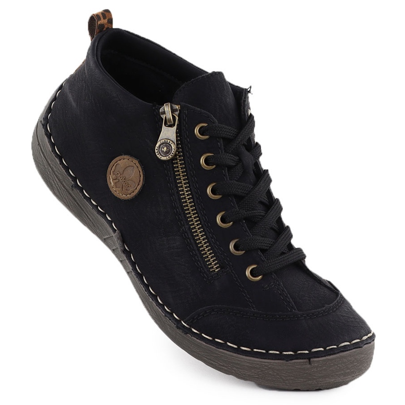 Las cómodas botas negras de las mujeres Black Rieker 52514-00