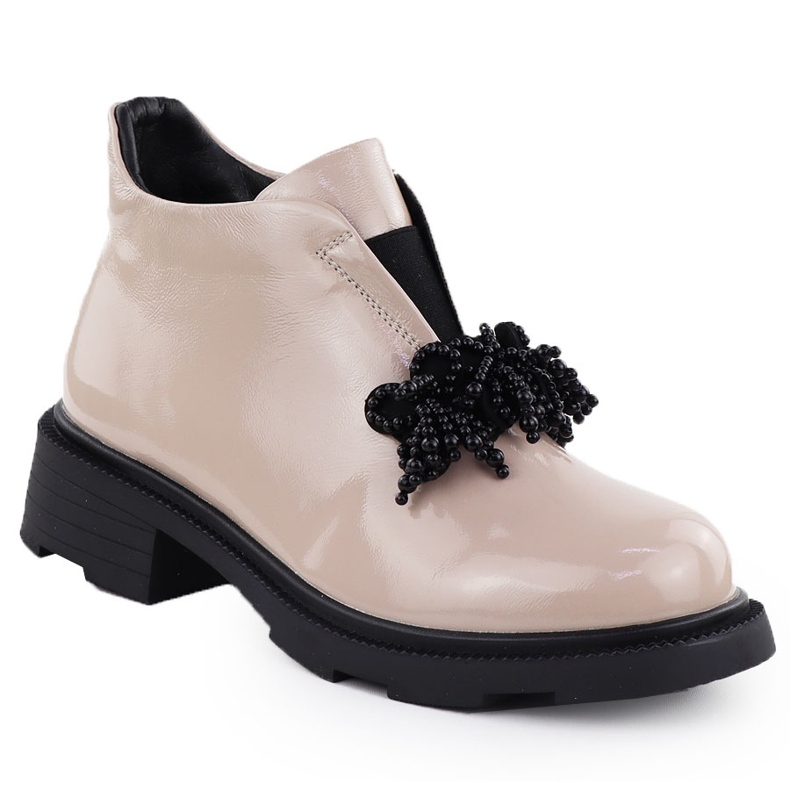 Botas de cuero para mujeres con un adorno barnished beige filippo dbt6370 Botas de cuero para mujeres con un adorno barnished beige filippo dbt6370