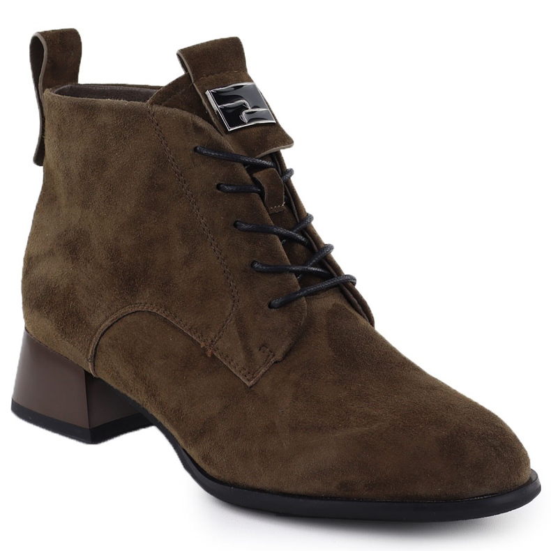 Tacones de cuero para mujeres Brown Vinceza 66805 marrón