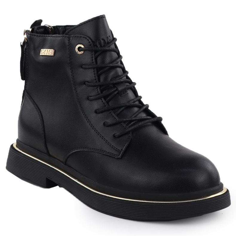 Botas de cuero para mujeres GOE NEGRO SS2N4101