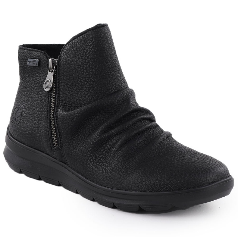 Rieker negro de cuero impermeable Rieker Z0056-00