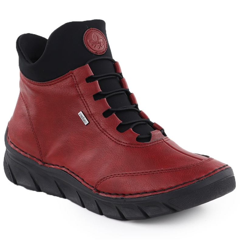 Botas para mujeres aisladas Rieker Black 55069-35 rojo