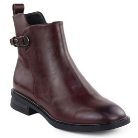 Filippo DBT7354 Botas de cuero de cuero Classic Borgoña