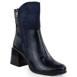 Botas en el azul femenino post-lacado M. Daszyński SA269-1