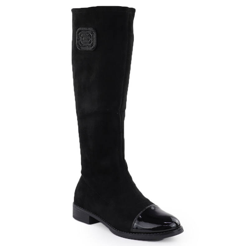 Botas de gamuza pintadas, negro M. Daszyński MR2251-19