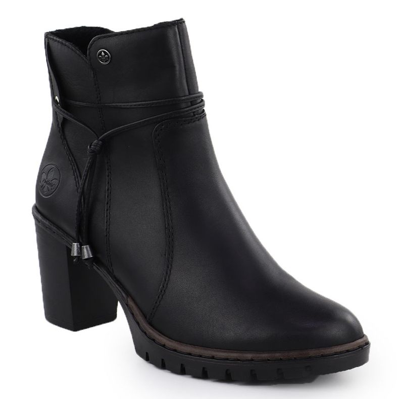 Botas de cuero en la publicación negra de Rieker Y2567-00
