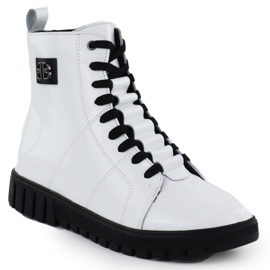 Botas blancas para mujeres aisladas de cuero Filippo DBT7273/25