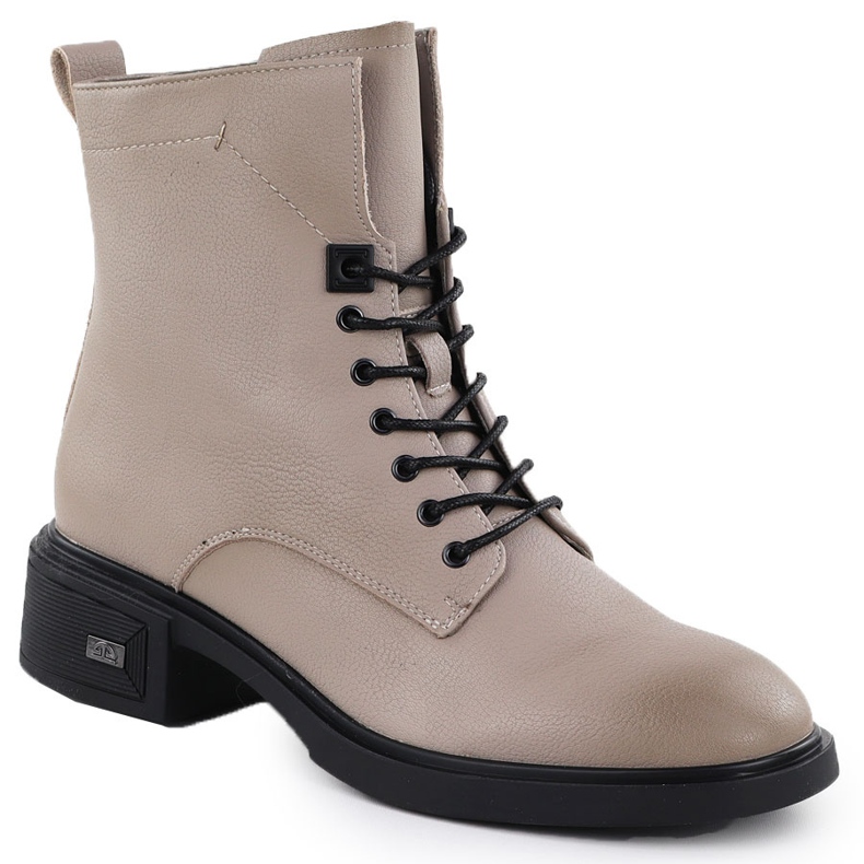 Botas de cuero en Brick Women's Beige Vinceza 26-39955