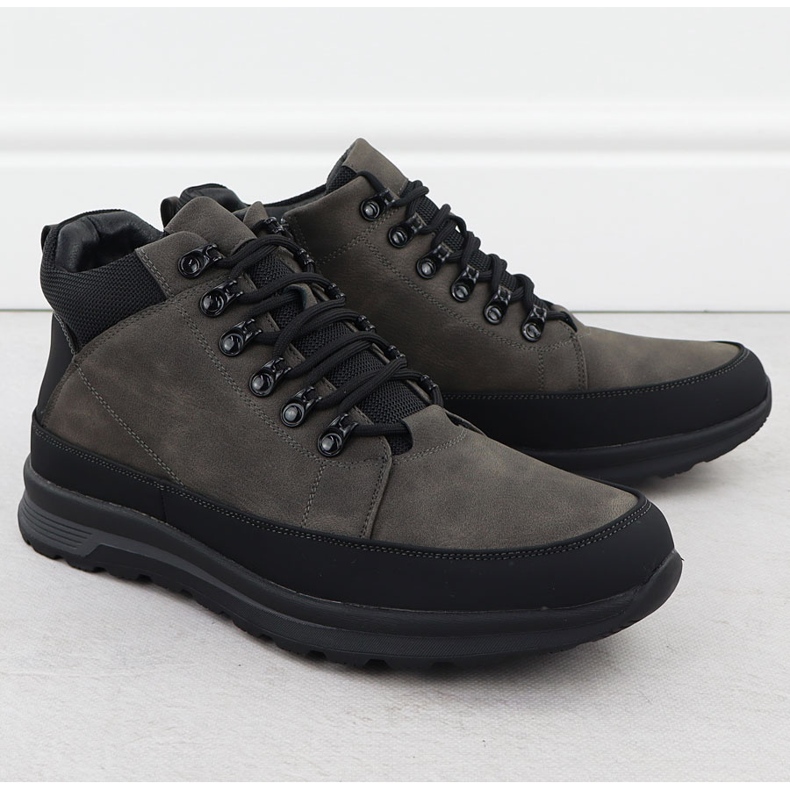 Tropas con cordones aislados Gray Men's Grey Unisoft 25Mn02-9434