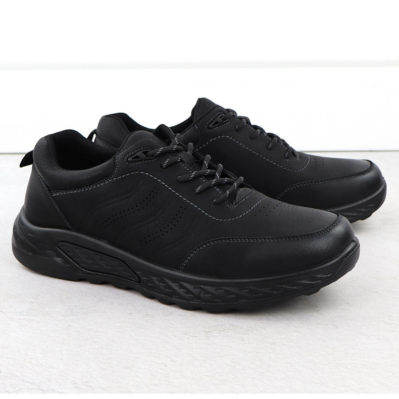 Zapatos de cordones para hombres Black Unisoft 25mn16-9274