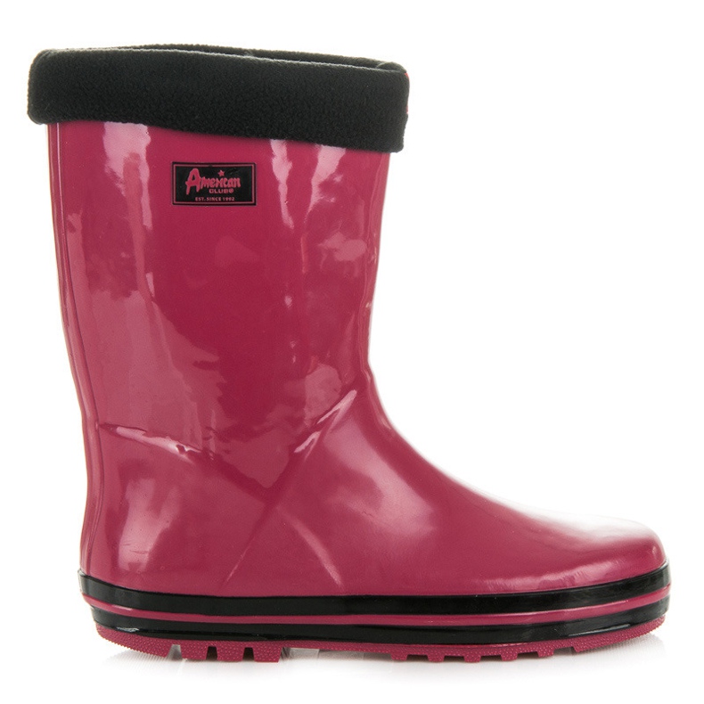 American Club Botas de lluvia burdeos rojo